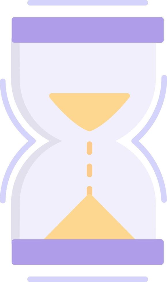 Hour Glass Flat Light Icon vector