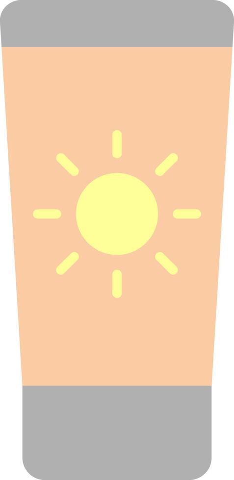 Sun Cream Flat Light Icon vector