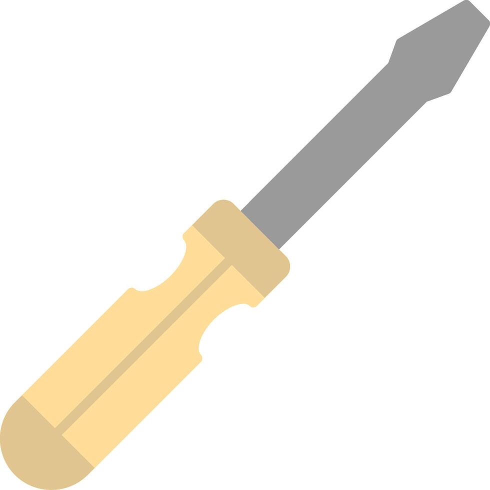 Screwdriver Flat Light Icon vector