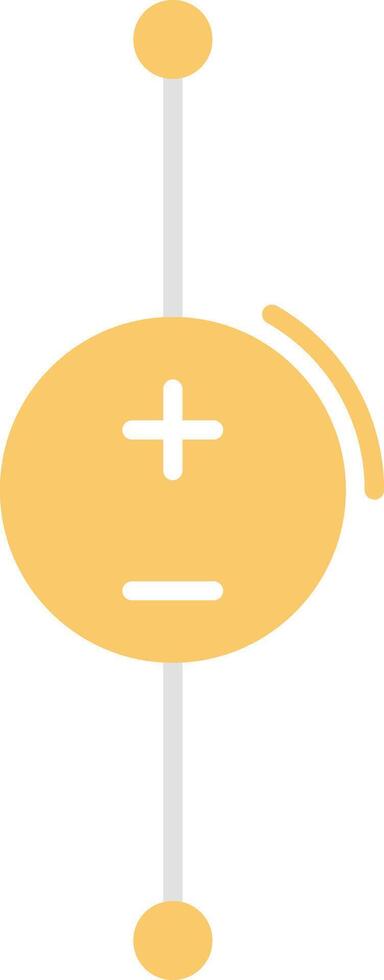 DC Voltage Source Flat Light Icon vector