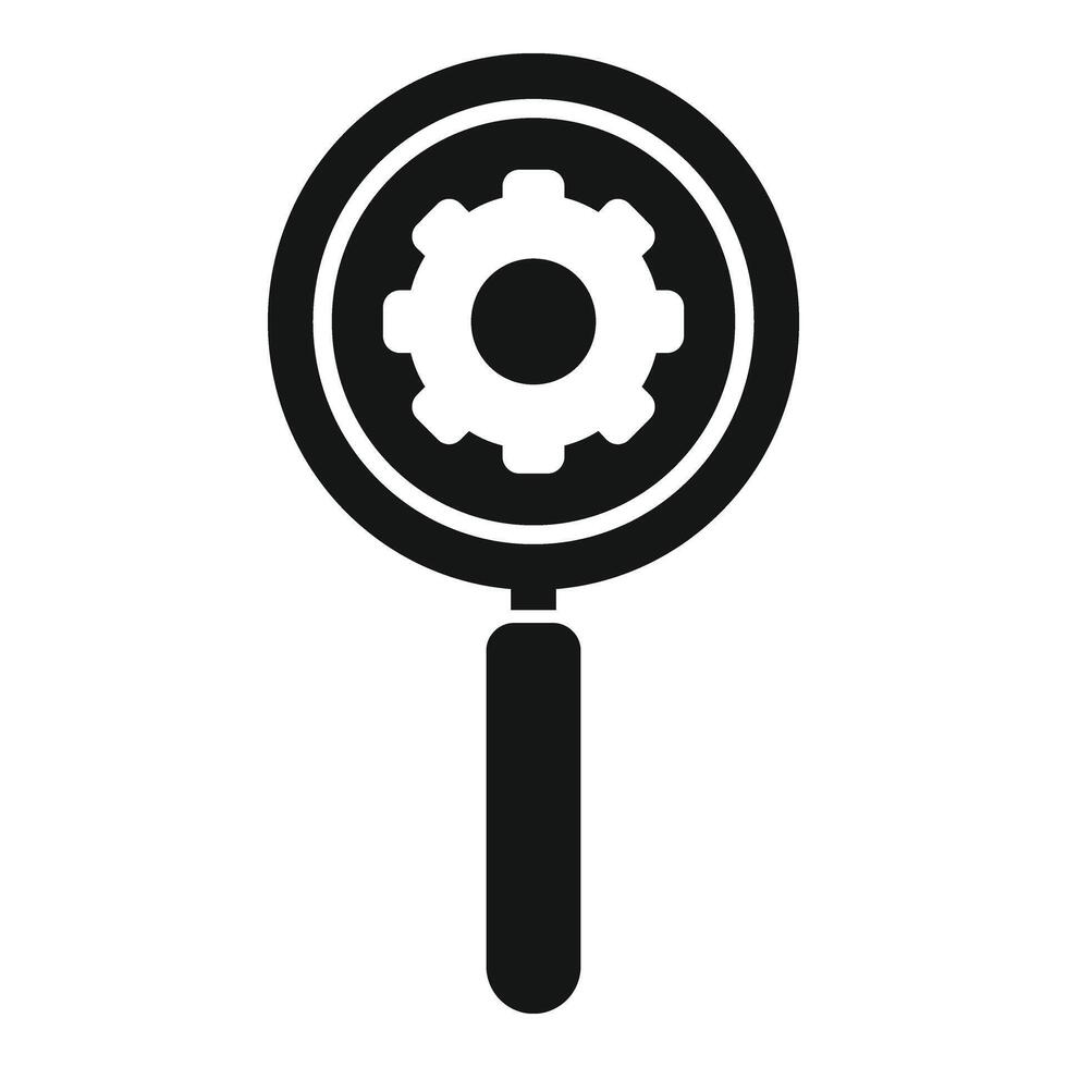 Seo magnifier icon simple vector. Content website vector