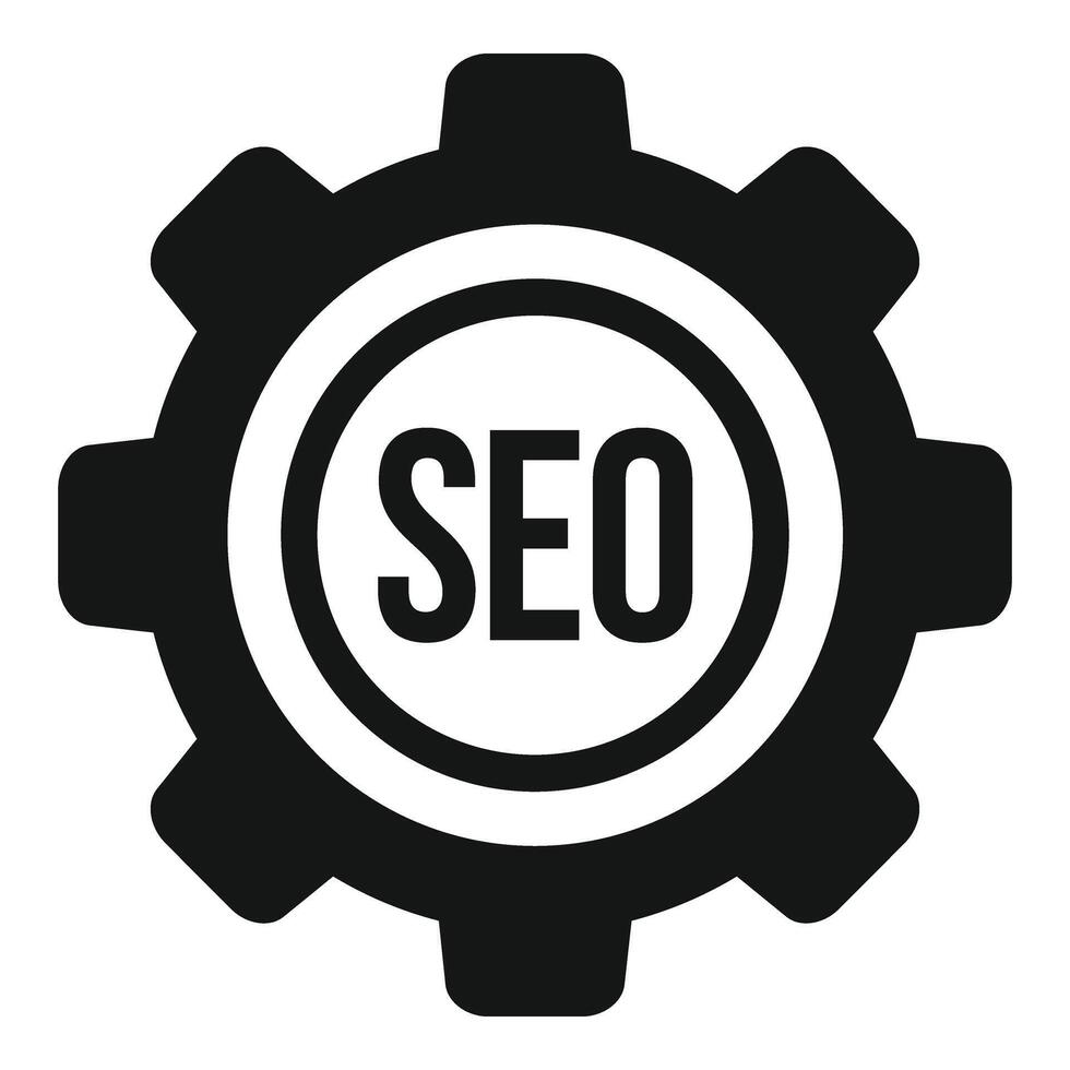 Seo gear engine icon simple vector. Audience content vector