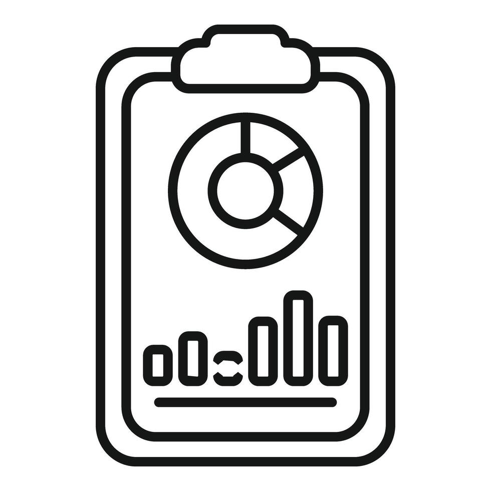 Clipboard seo icon outline vector. Evolution presence vector