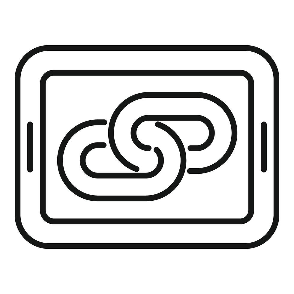 Chain seo data icon outline vector. Evolution seo web vector