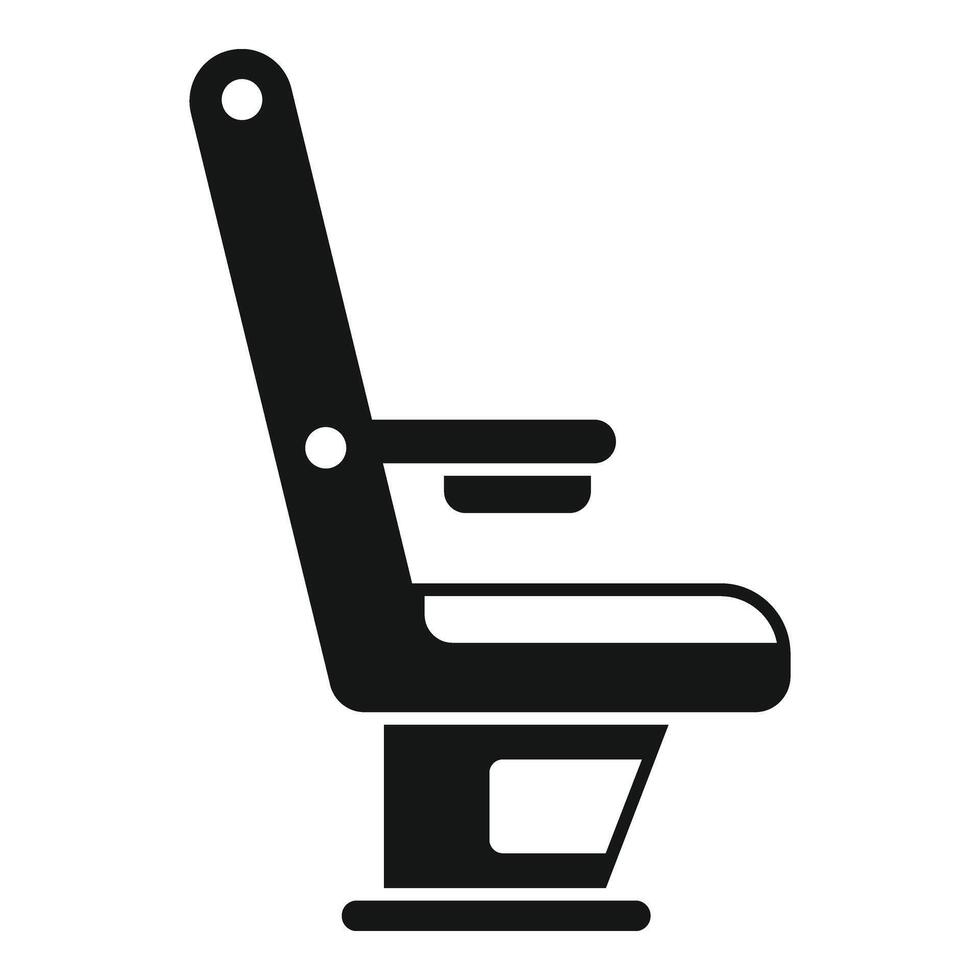 Airplane travel seat icon simple vector. Window interior vector