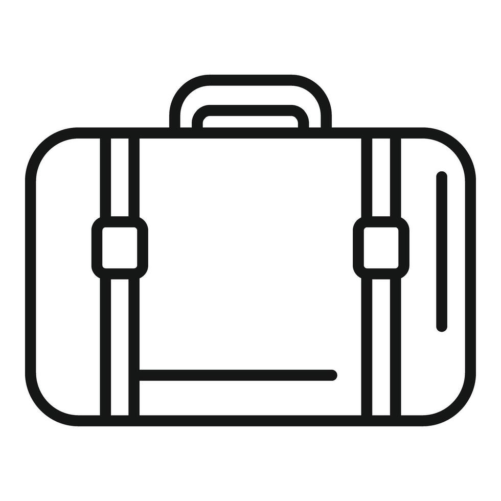 Travel bag icon outline vector. Indoor cabin vector