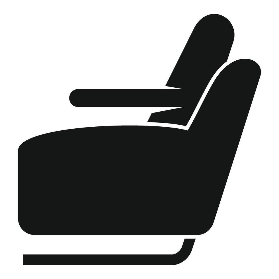 Private airplane seat icon simple vector. Inside aero vector