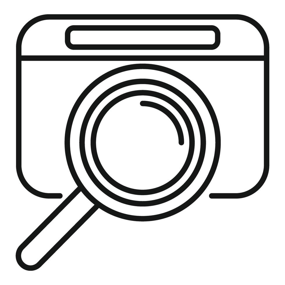 Web search data icon outline vector. Seo engine vector