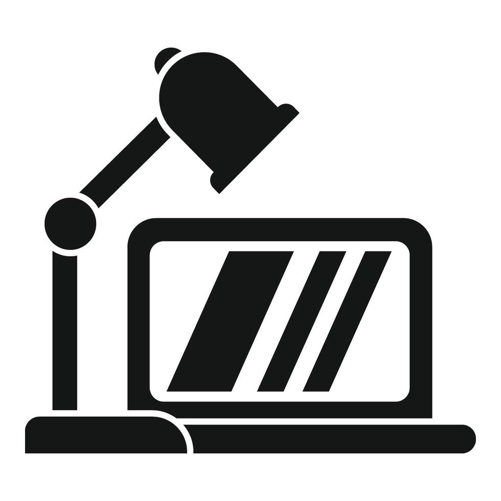 Late laptop work icon simple vector. Hour daily fast active vector