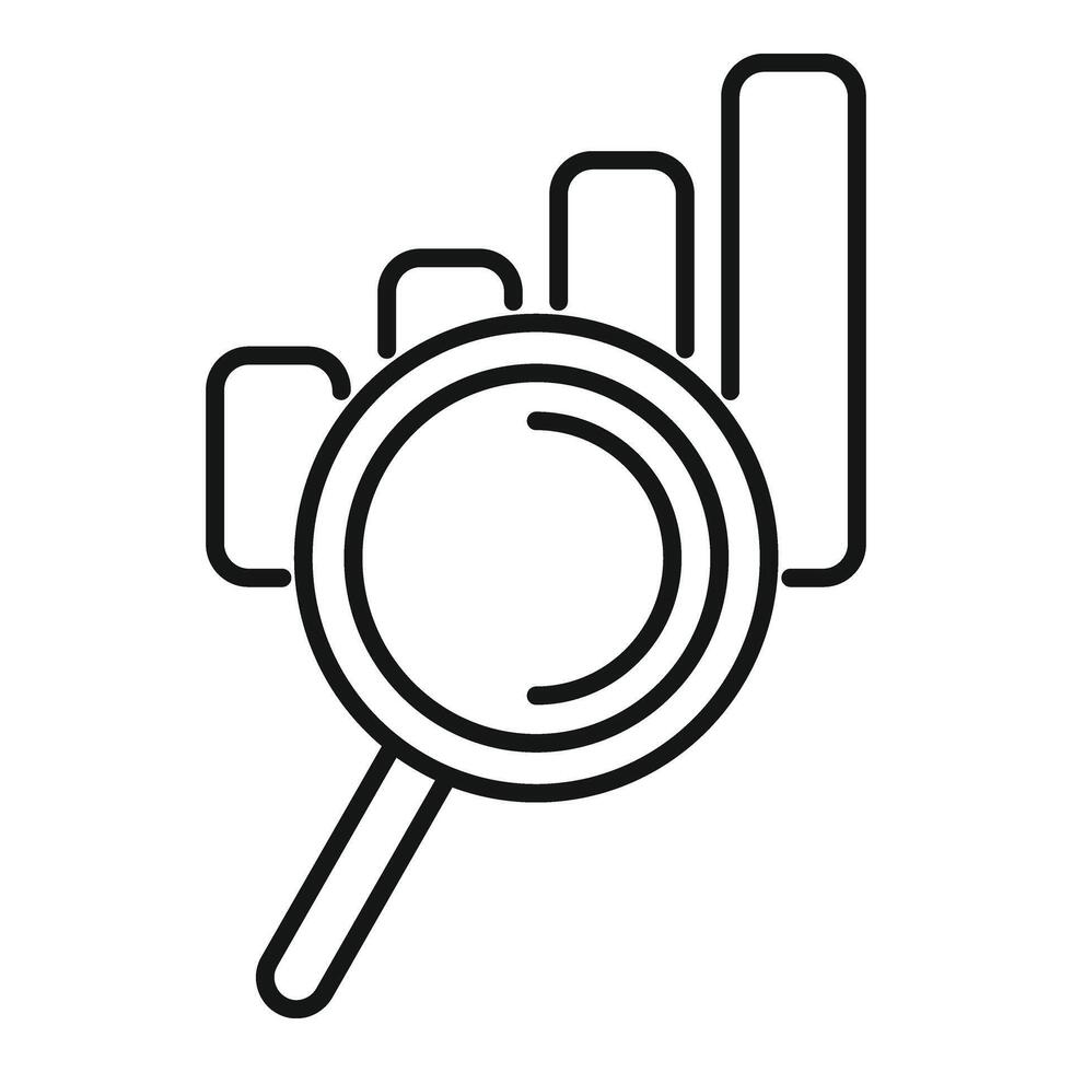 Search engine icon outline vector. Market boost vector