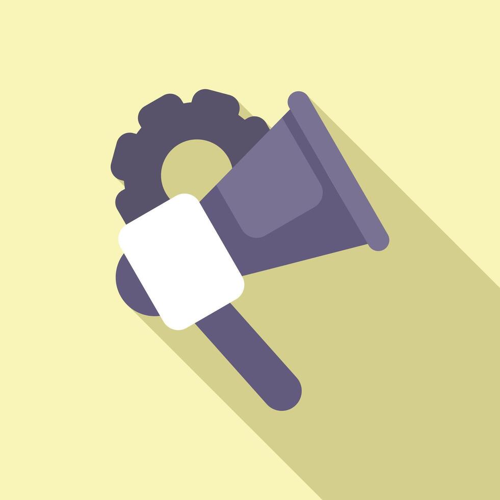 Call to action icon flat vector. Megaphone marketing vector