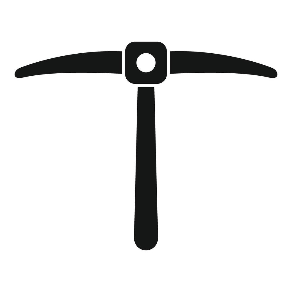 Ice pick axe icon simple vector. Bonfire excavation vector