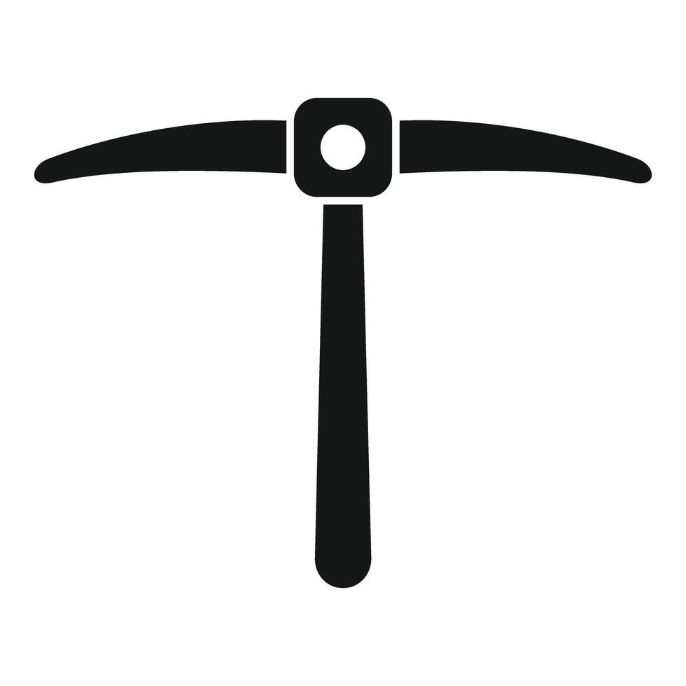 Ice pick axe icon simple vector. Bonfire excavation vector