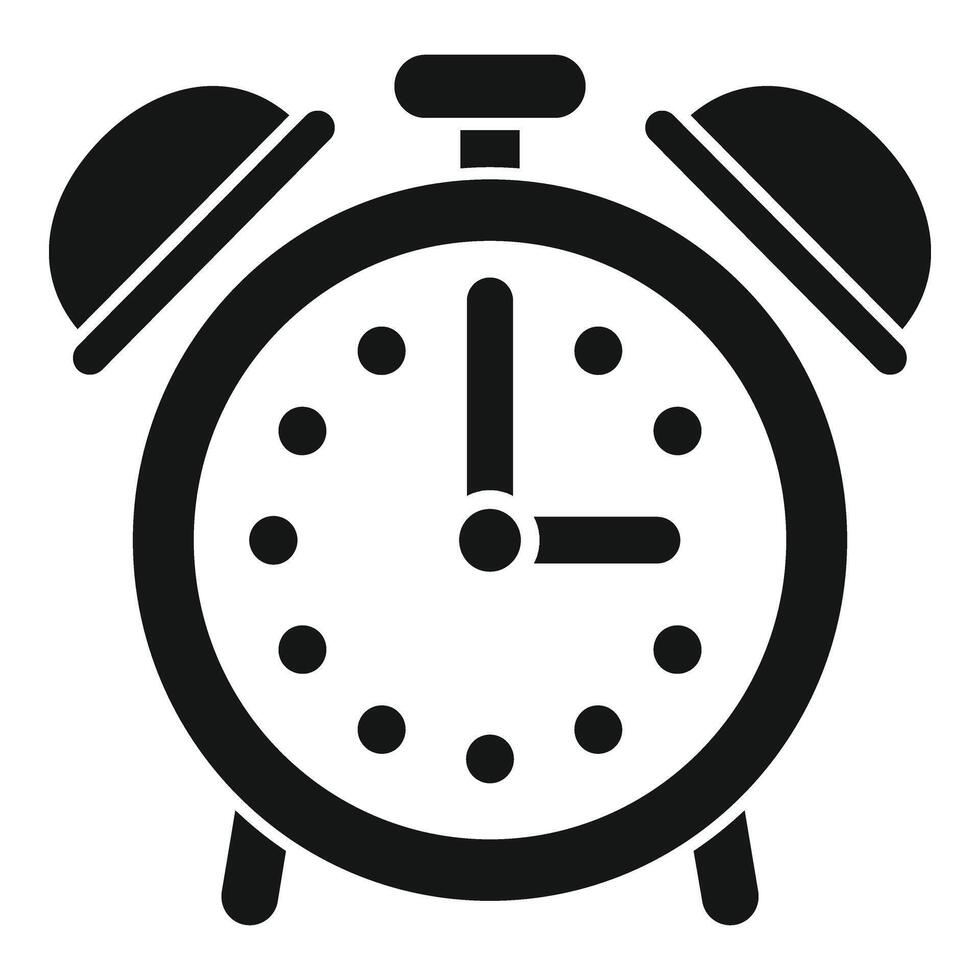Home alarm clock icon simple vector. Late work sleep vector