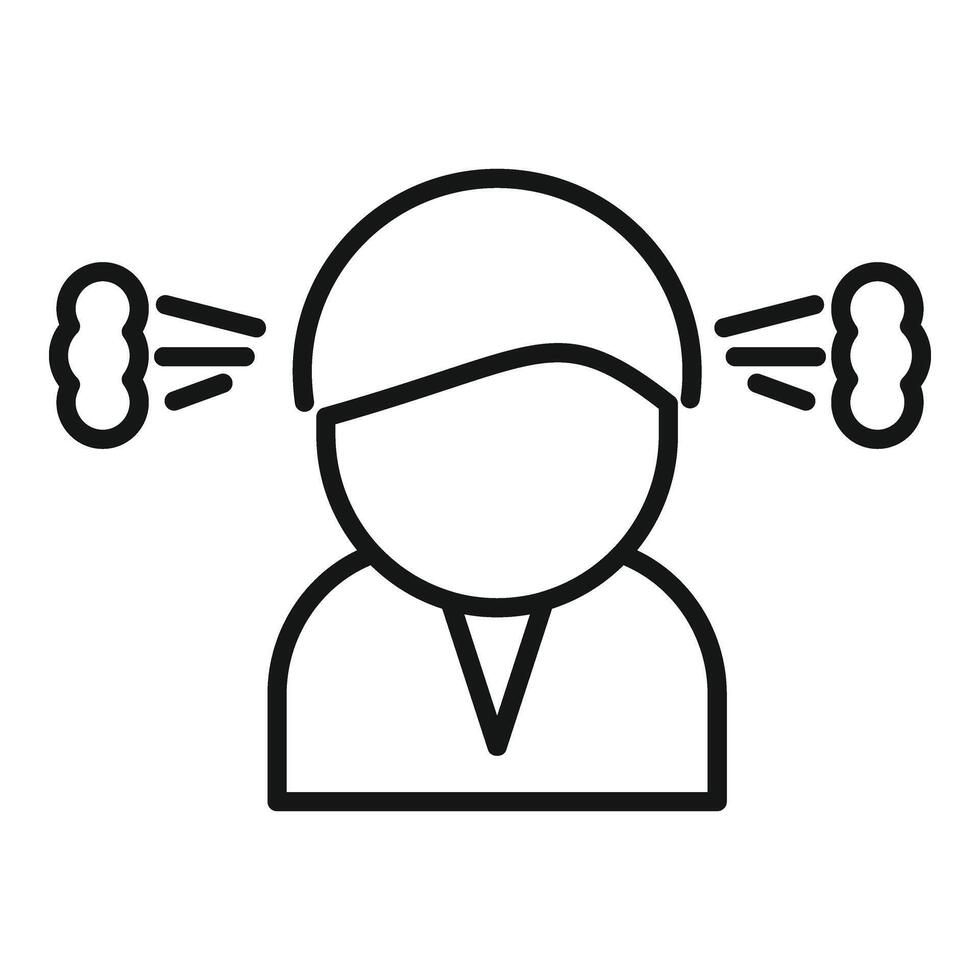 Stress late worker icon outline vector. Ready active for sleep vector