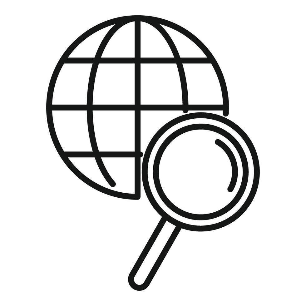 Web search icon outline vector. Online market boost vector
