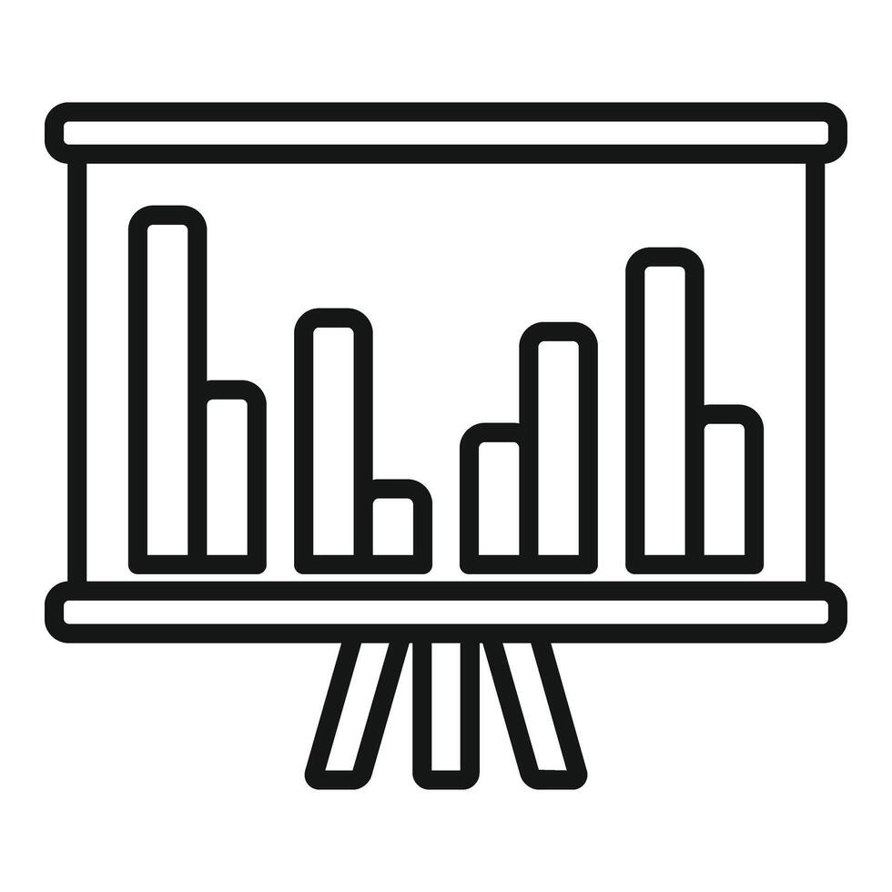 Commerce graph banner icon outline vector. Information chart vector