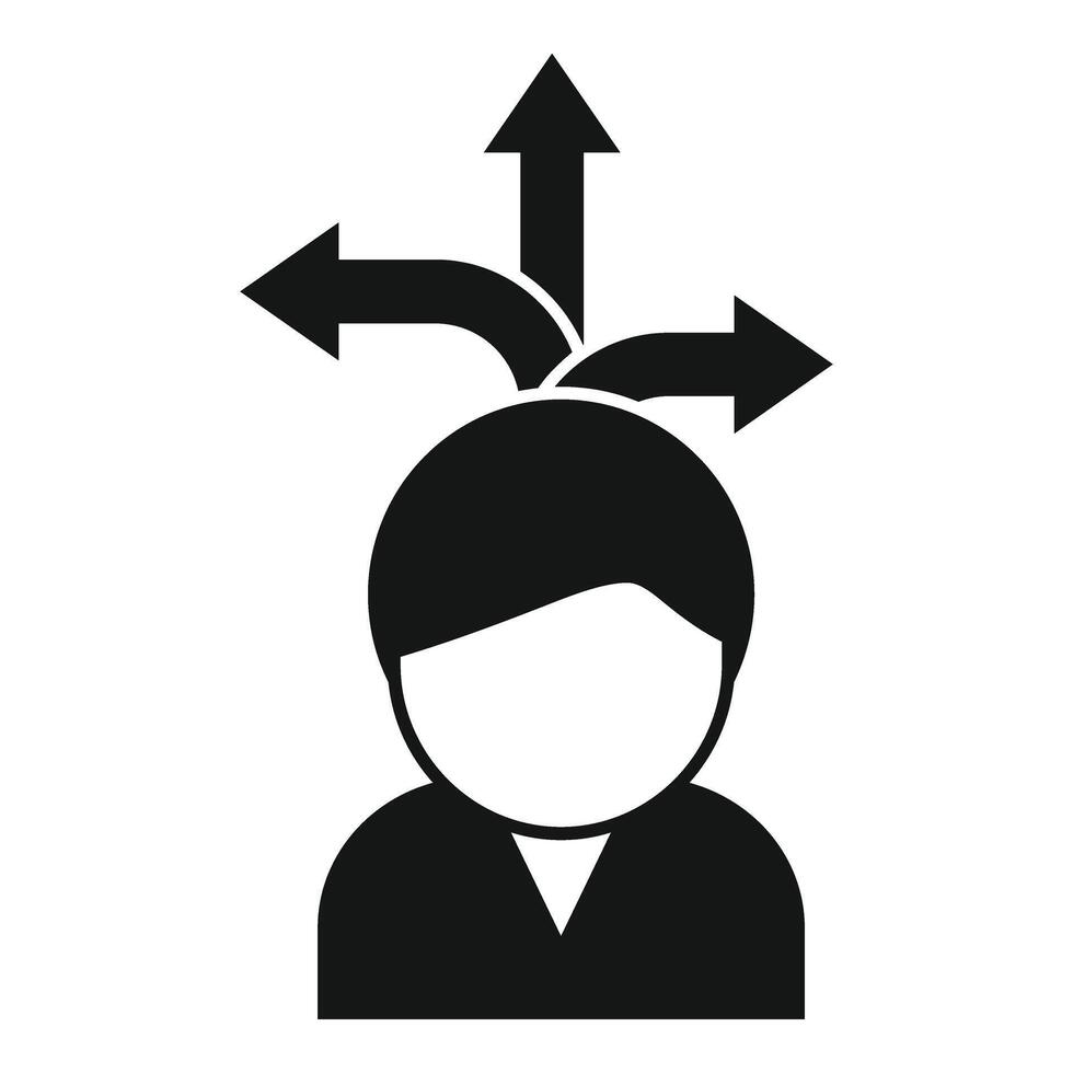 Busy person desk icon simple vector. Ready active vector