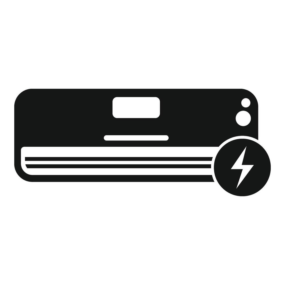 Fast energy control icon simple vector. Air conditioner vector