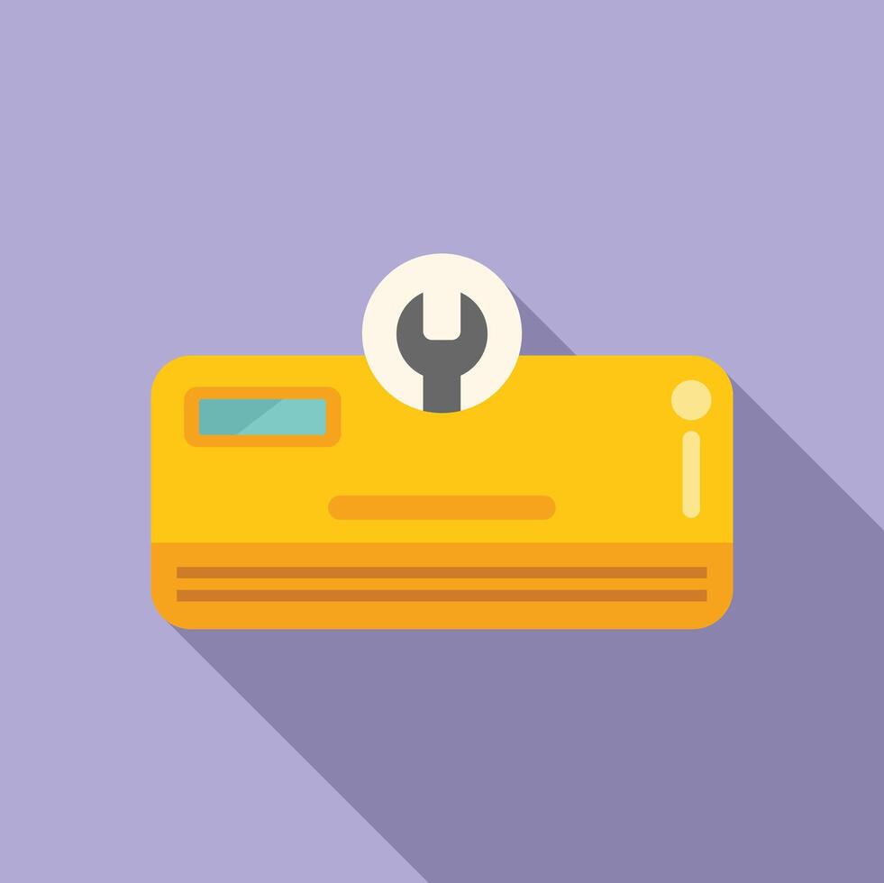 New modern air conditioner icon flat vector. Service at home vector