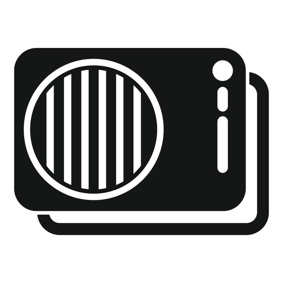 Fan unit control icon simple vector. Clean filter vector
