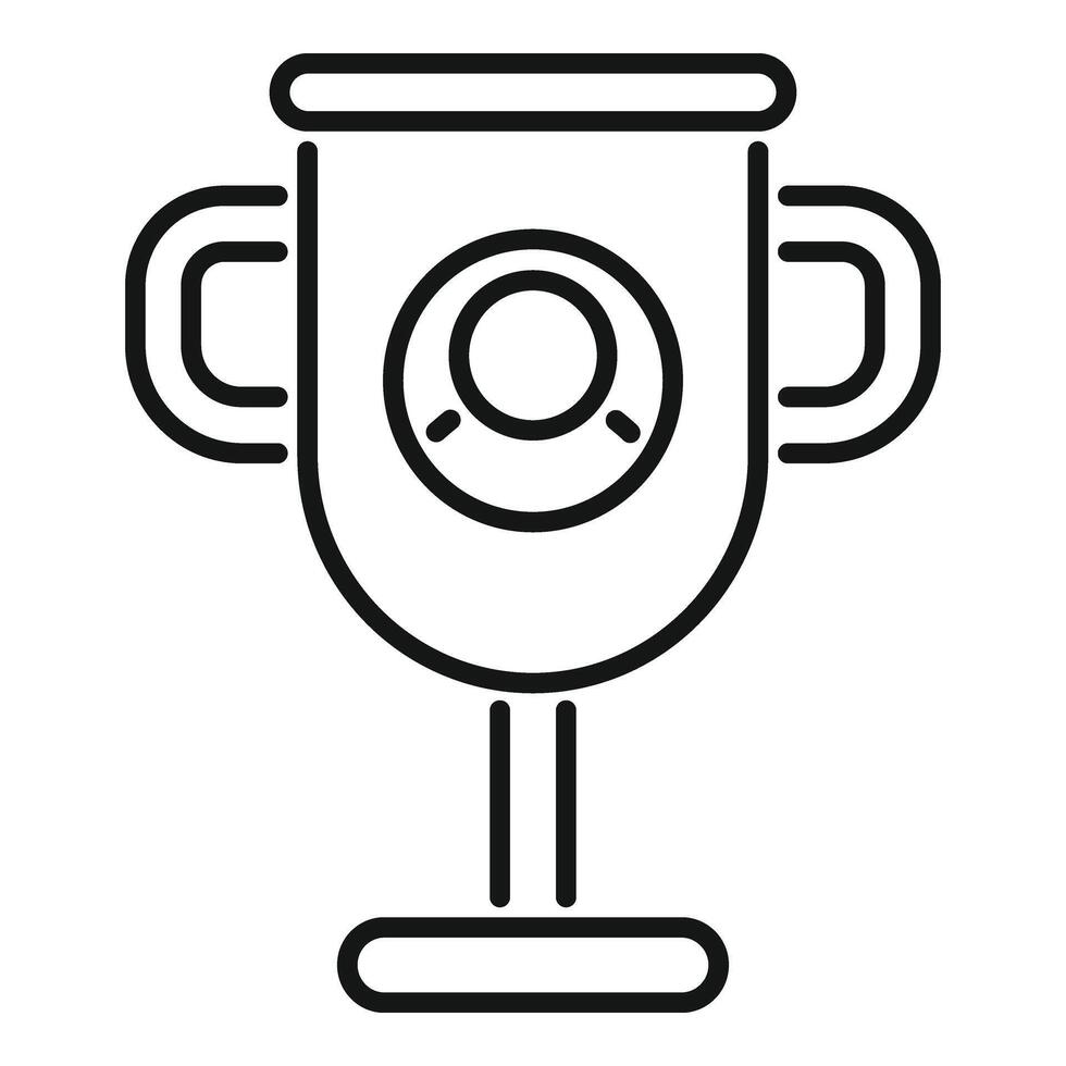 Best cup winner icon outline vector. Cv hr candidate vector