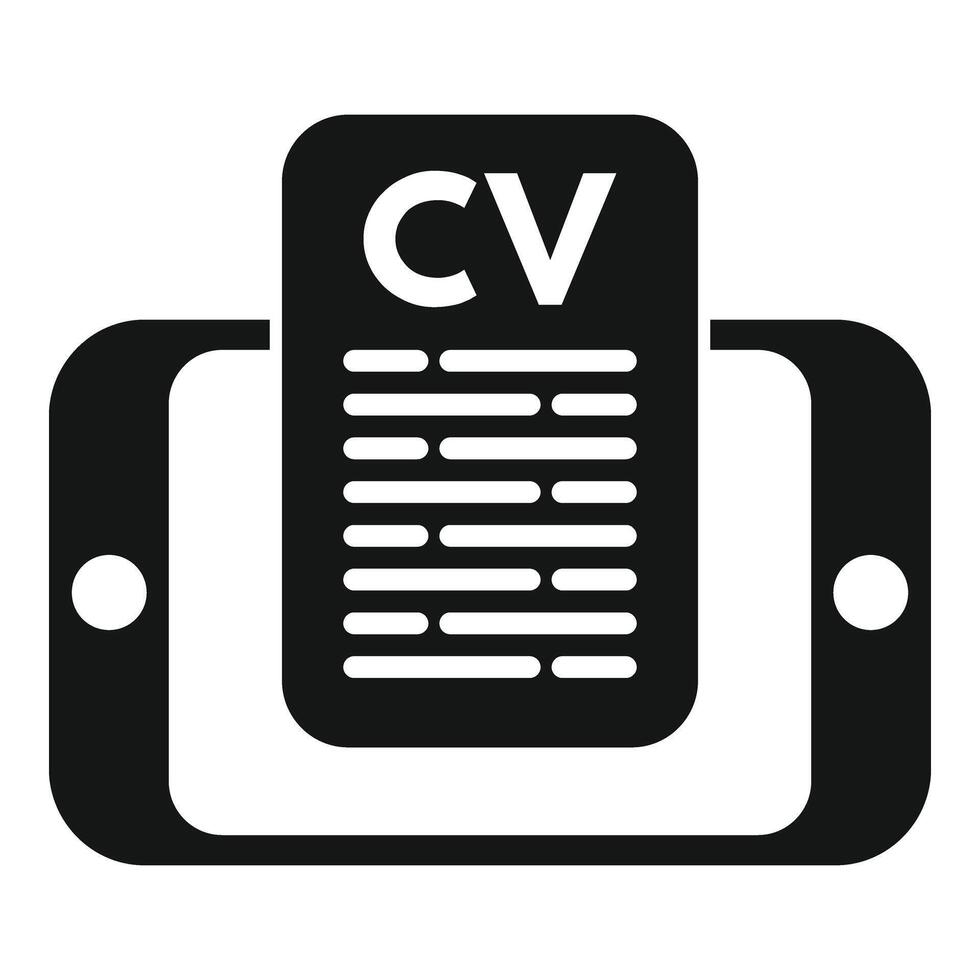Take online cv icon simple vector. Crew deal service vector