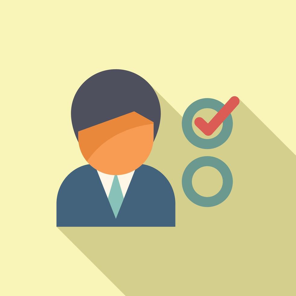 New business manager icon flat vector. Take care hr vector
