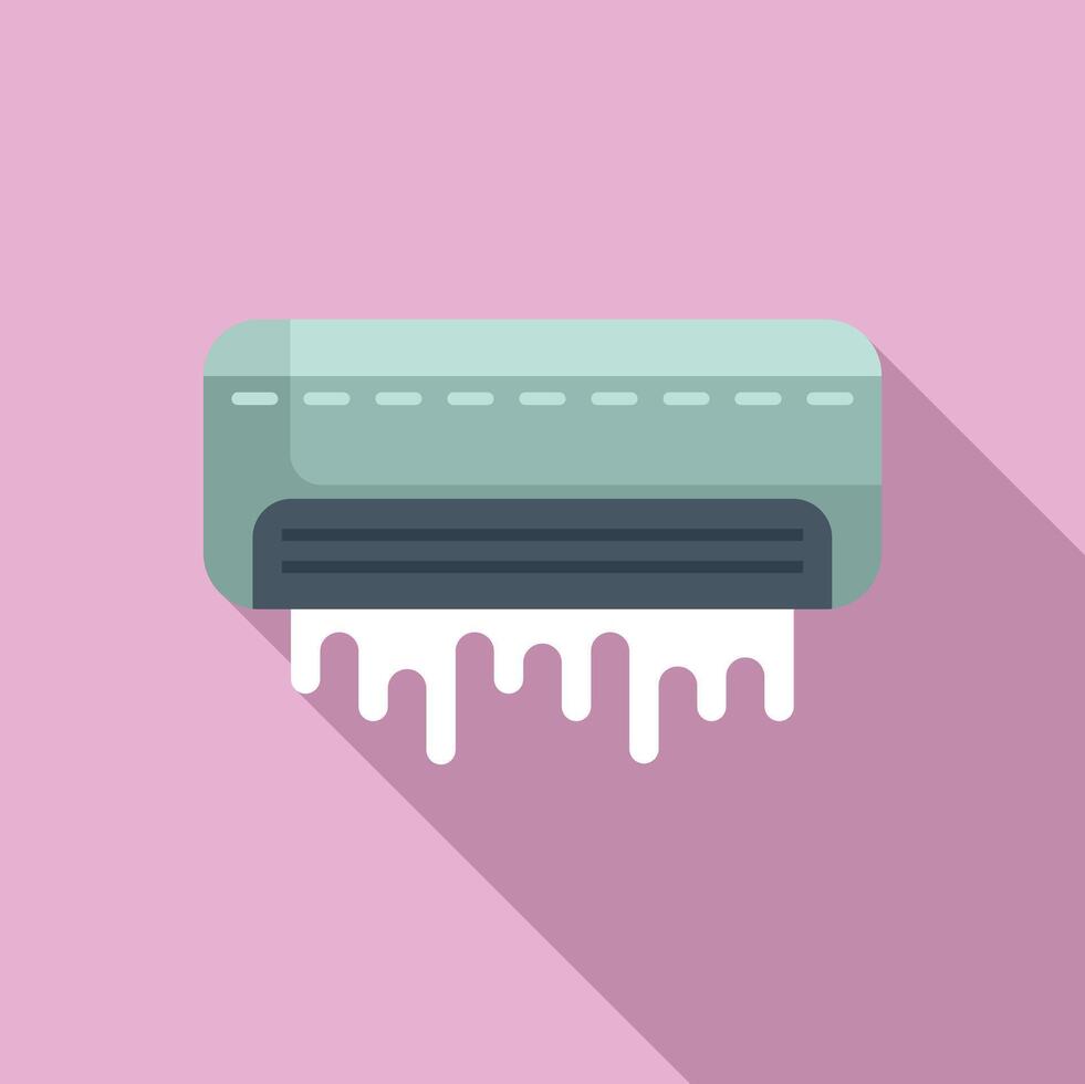 Setup broken conditioner icon flat vector. New service at home vector