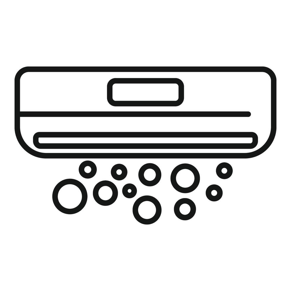 Control unit conditioner icon outline vector. Fix man service vector