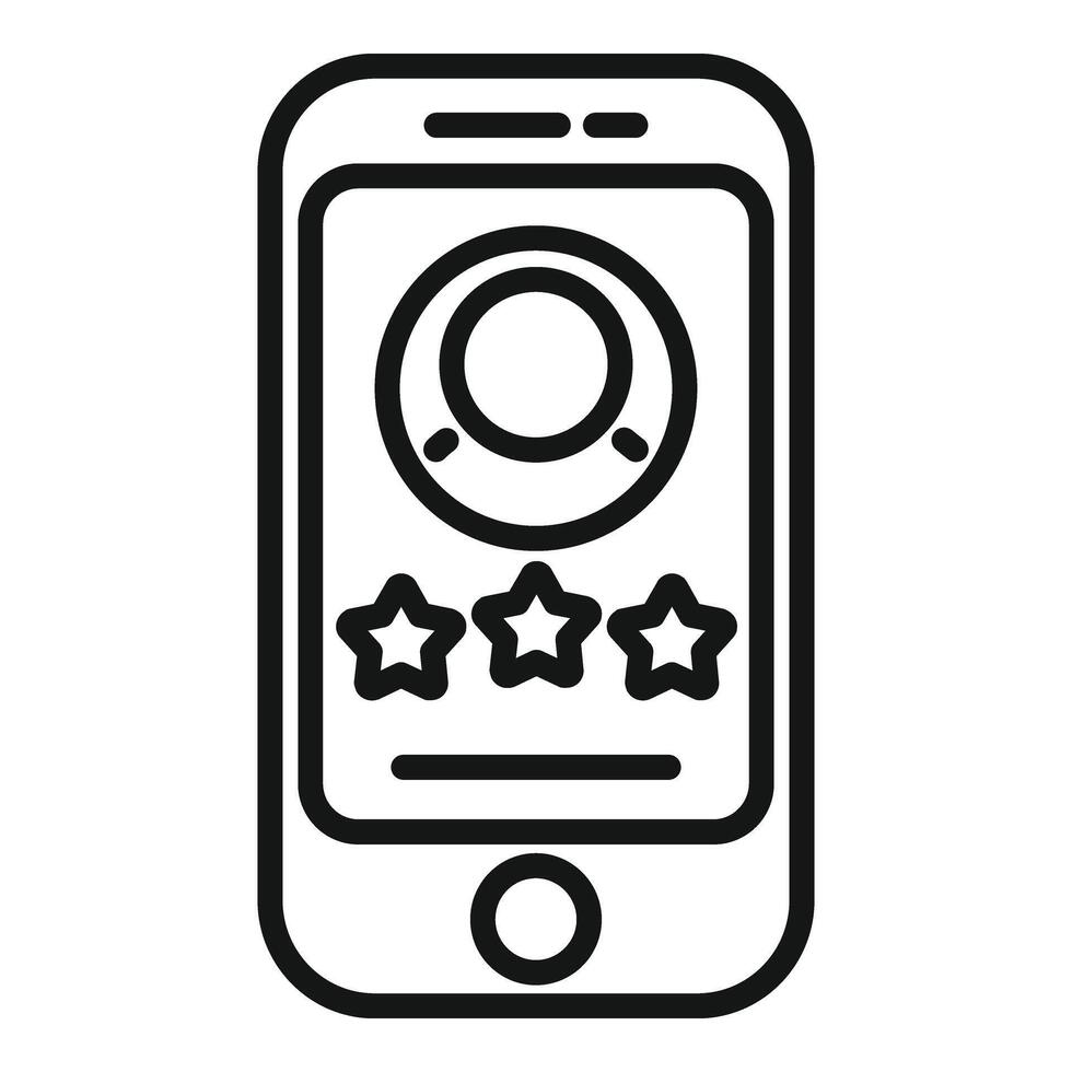 Find phone candidate icon outline vector. Personnel people search vector