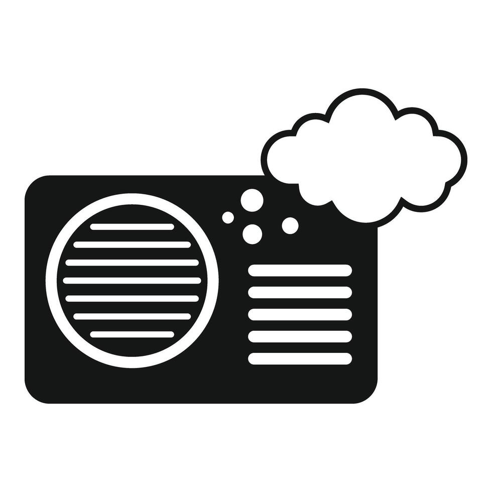 Smoked air conditioner icon simple vector. Device unit vector