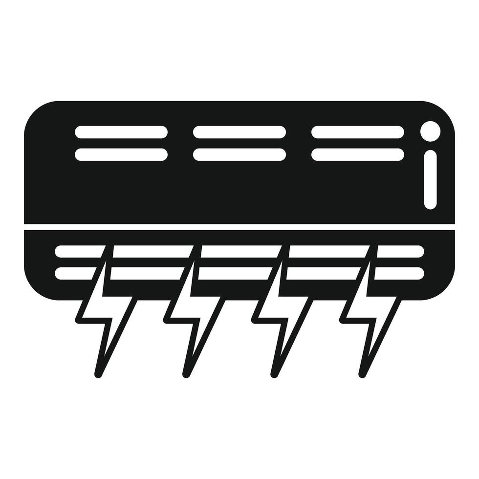Bolt energy unit icon simple vector. Work cooling vector