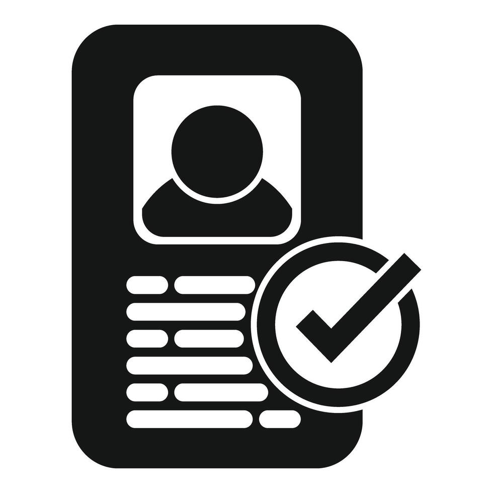 Take new cv candidate icon simple vector. Human staff vector