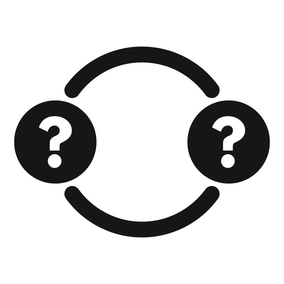 Ring of choice icon simple vector. Figure sign ambiguity vector