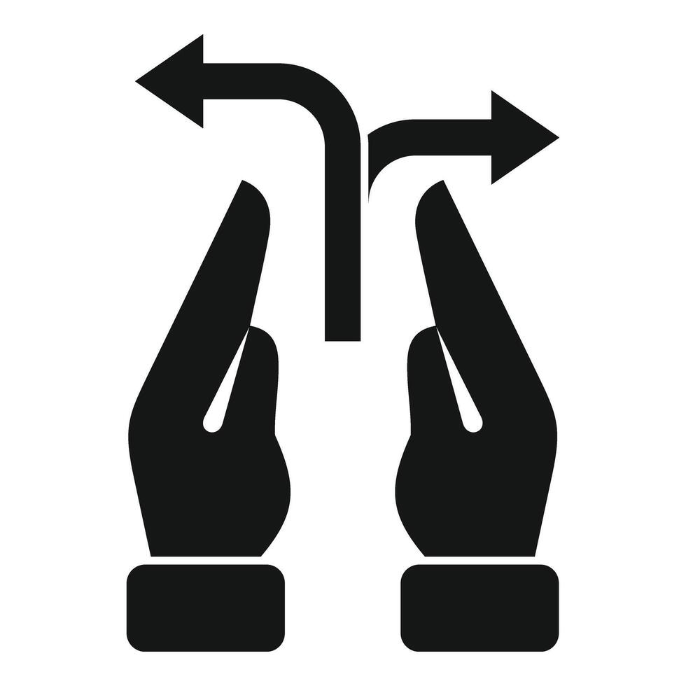 Take care of choice icon simple vector. Ambiguity reveal vector