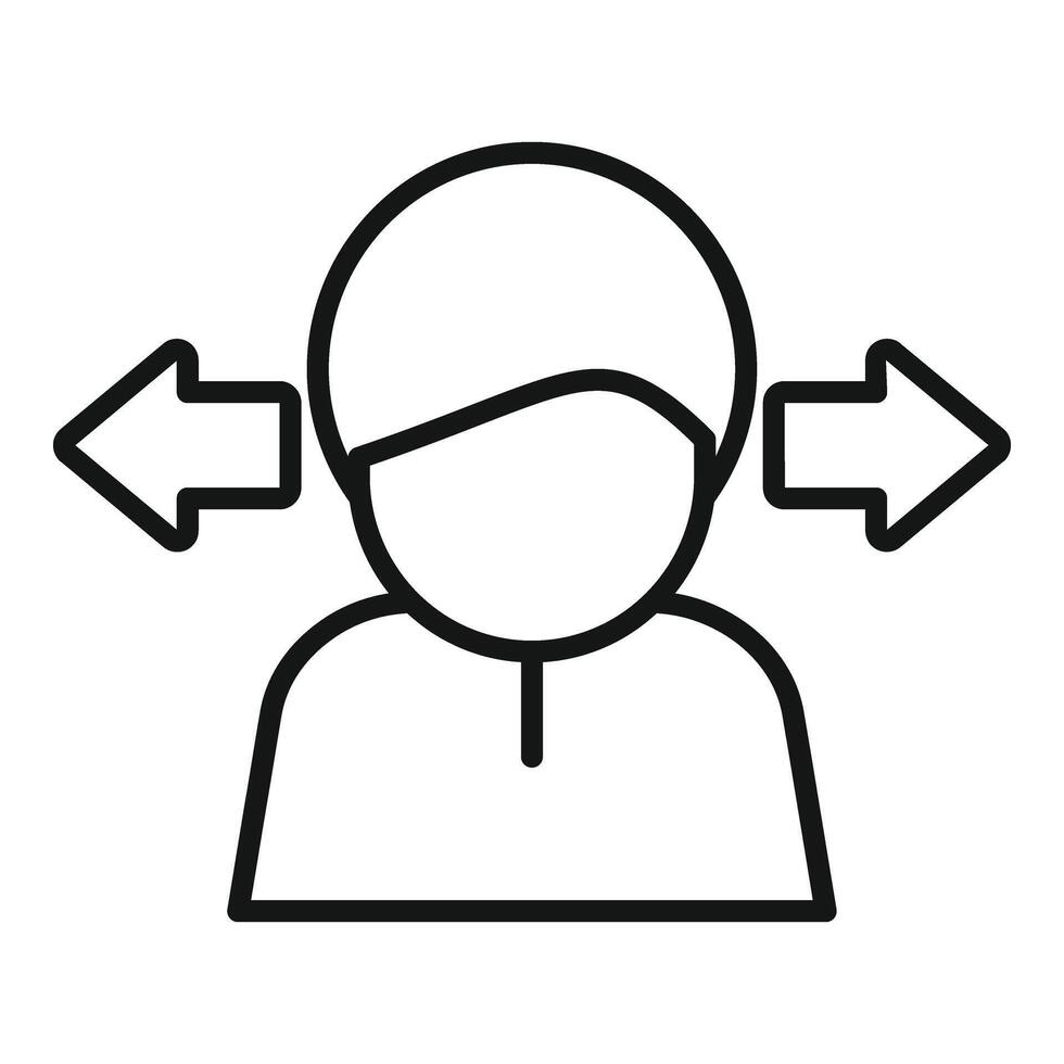 Man choice online icon outline vector. Figure sign vector