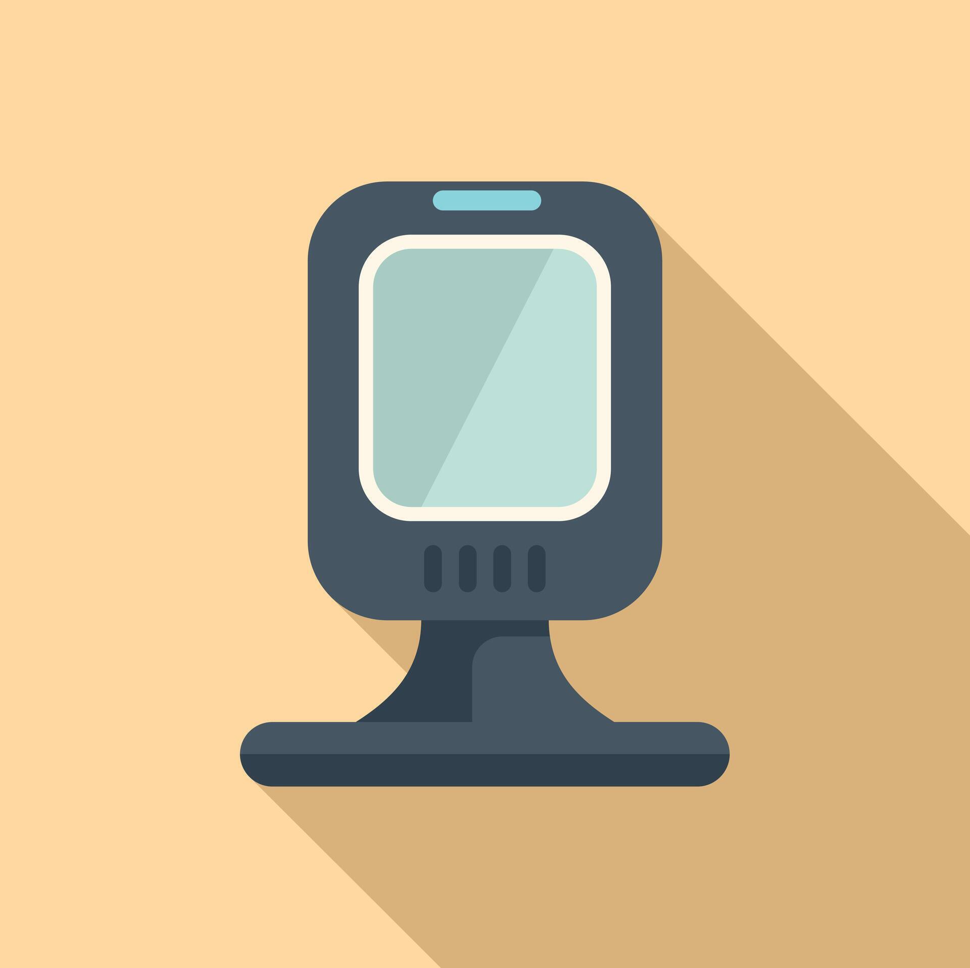 Scan device icon flat vector. Quick space coding 38949626 Vector Art at ...