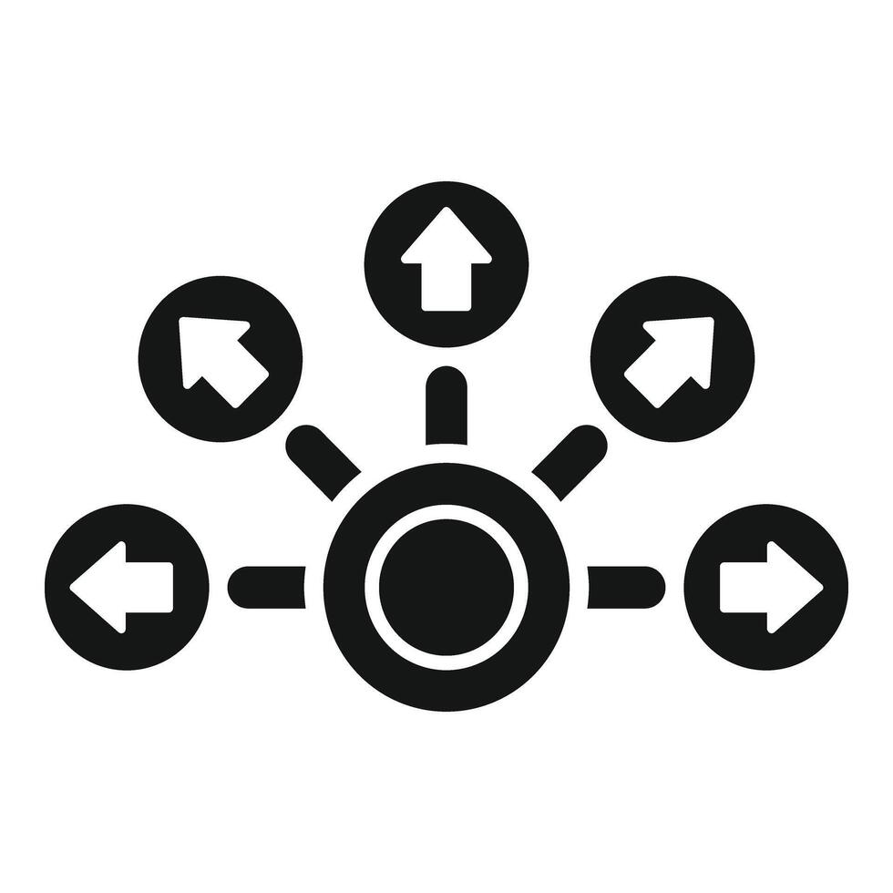 Choice pointer icon simple vector. Online index variety vector