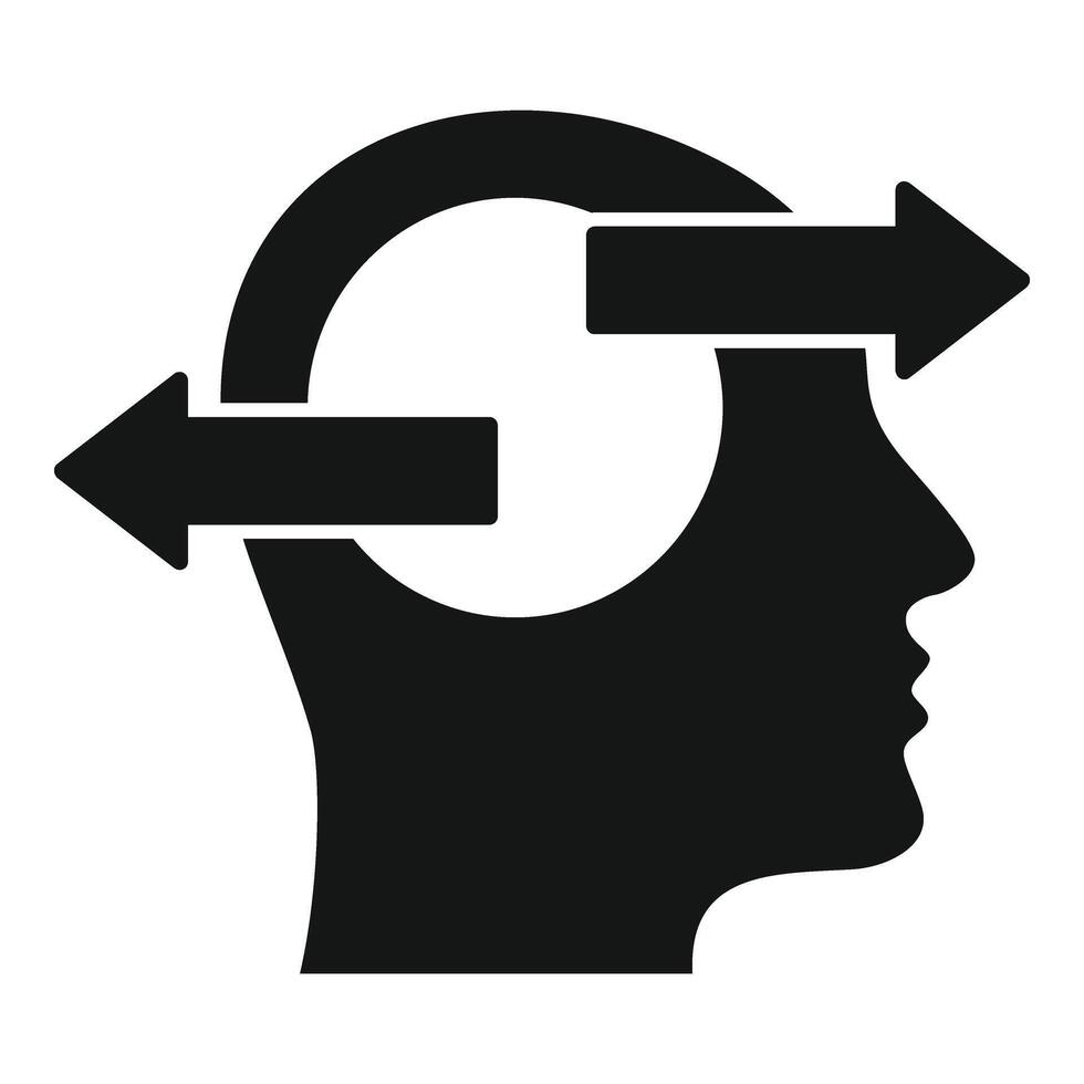 Brain mind ambiguity icon simple vector. Sign report vector