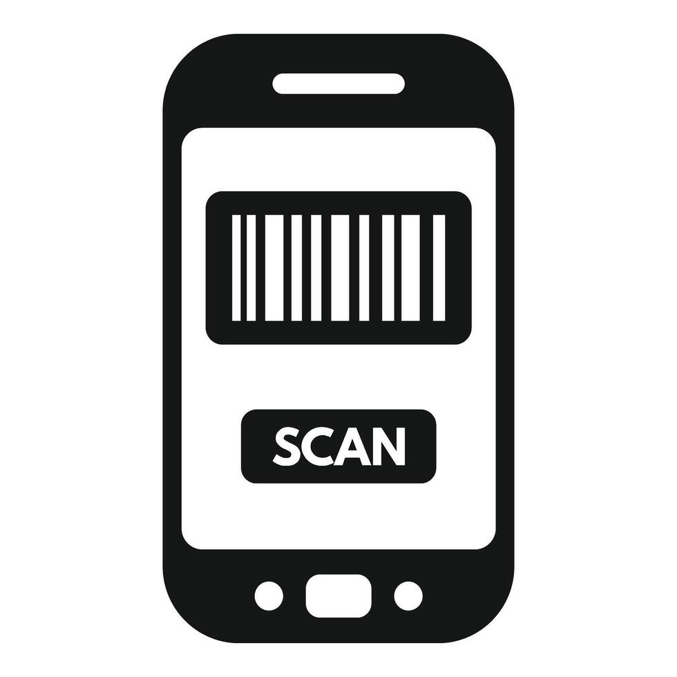 Scan bar code icon simple vector. Ticket pay label vector