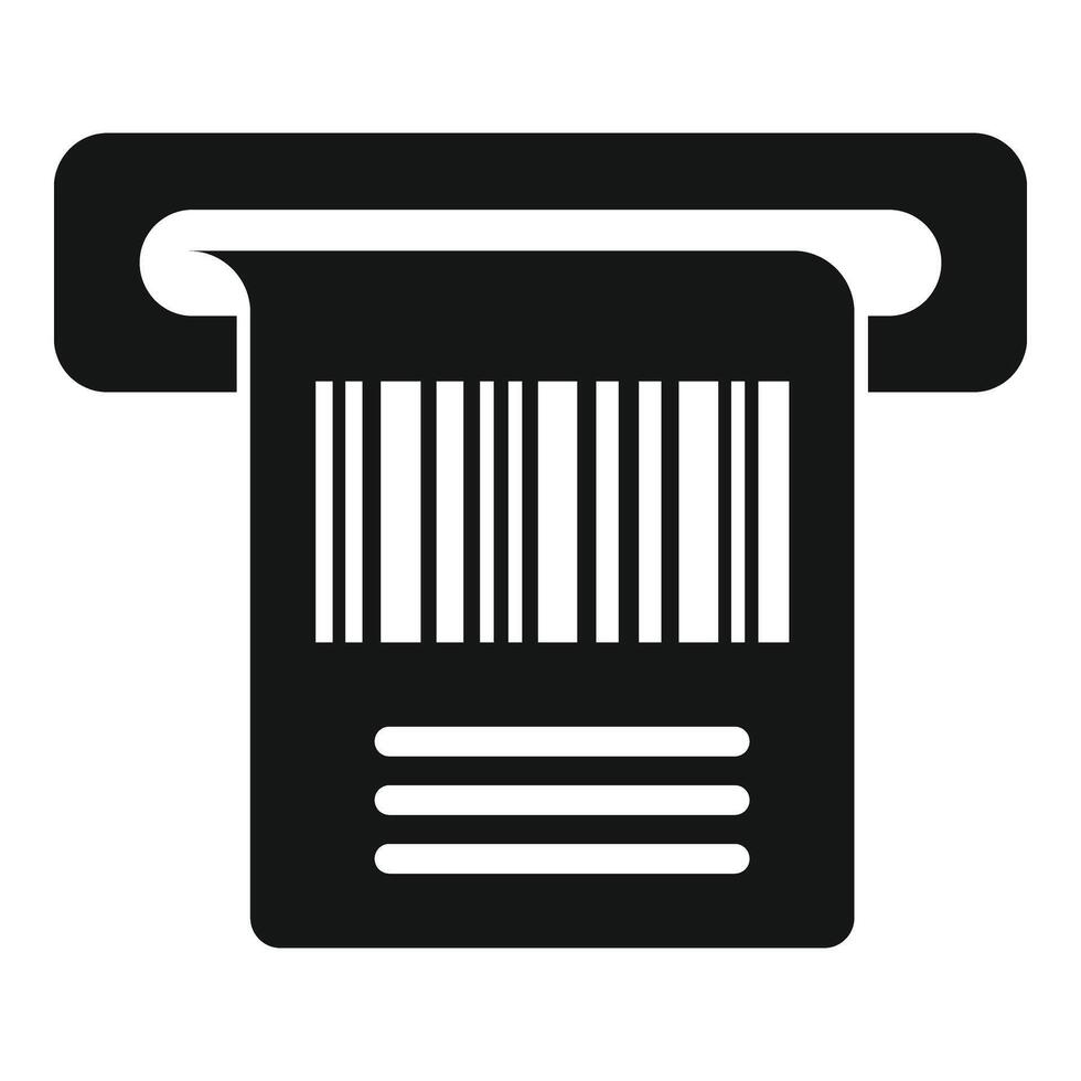 Bar code ticket icon simple vector. Scan receipt vector