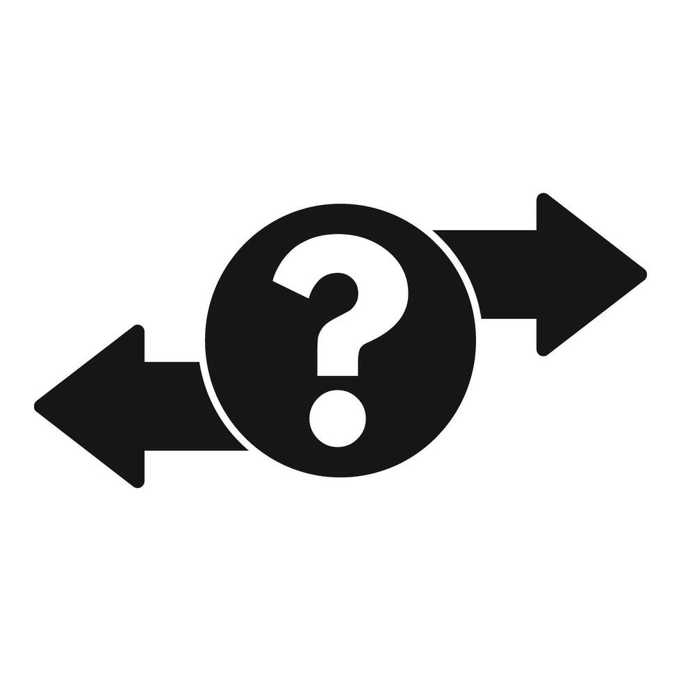 Question choice icon simple vector. Ambiguity test vector