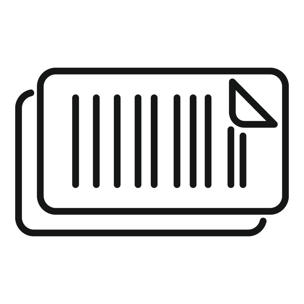 Bar code icon outline vector. Scan new product vector
