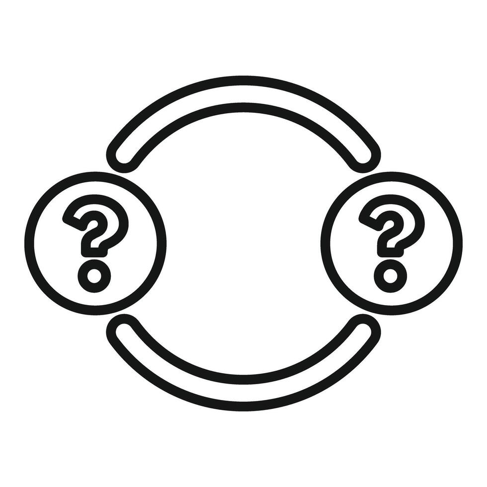 Ring of choice icon outline vector. Figure sign ambiguity vector