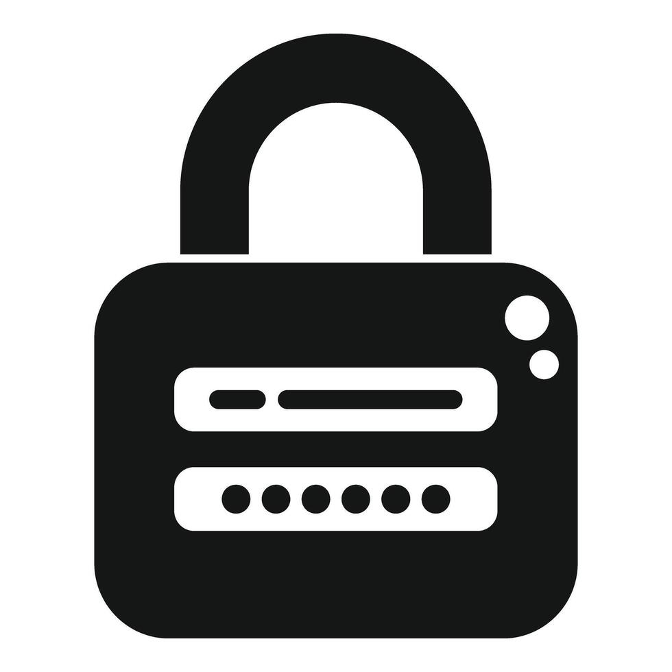 Padlock data access icon simple vector. Private use business vector