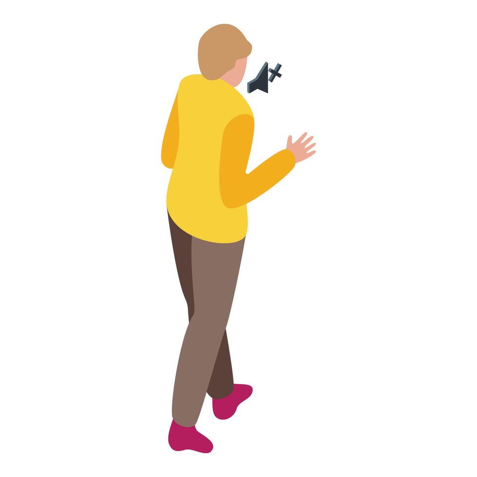 Silent argument icon isometric vector. Dispute talk vector
