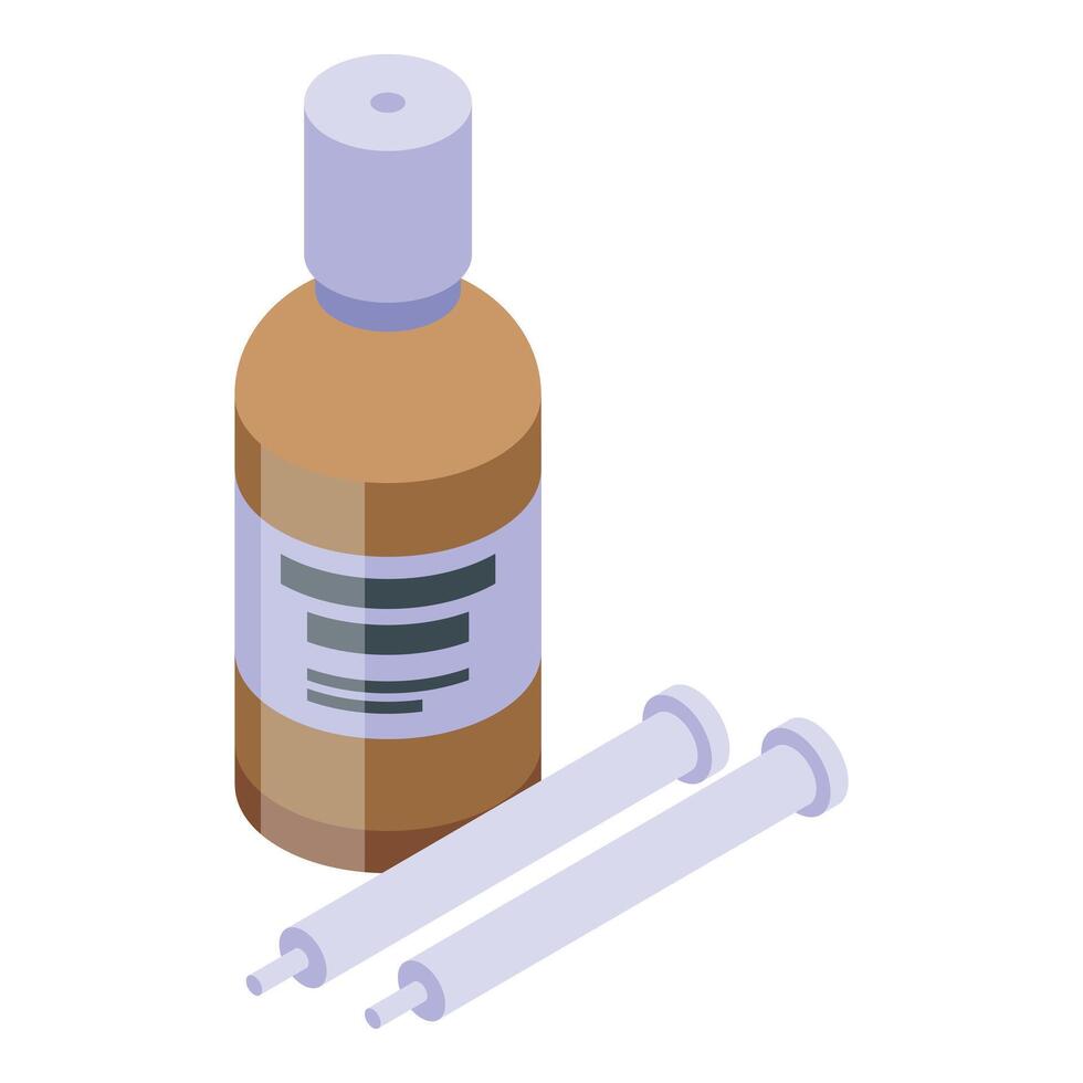 Dropper bottle icon isometric vector. Medicine problem vector
