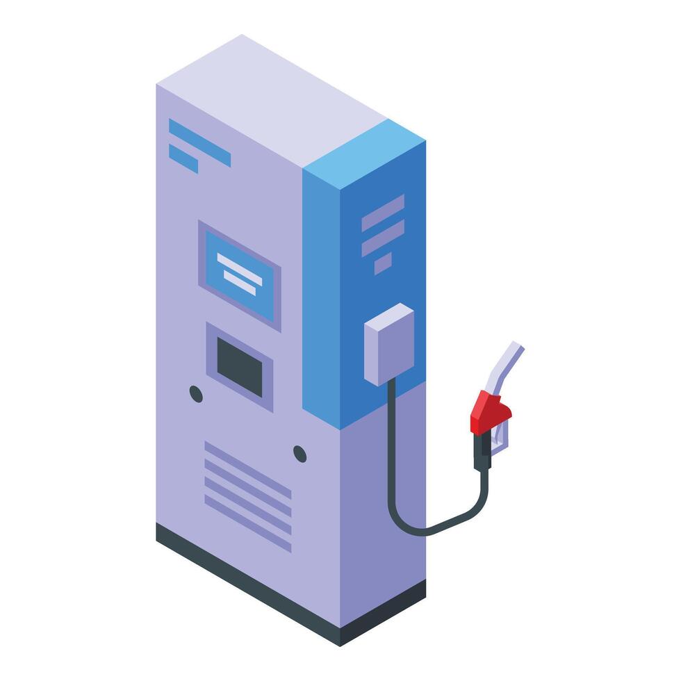 Hydrogen station icon isometric vector. Fueling creation vector