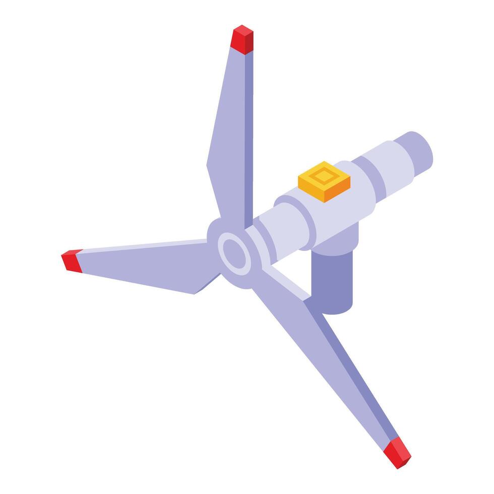 Seabed tidal energy icon isometric vector. Electric sea vector